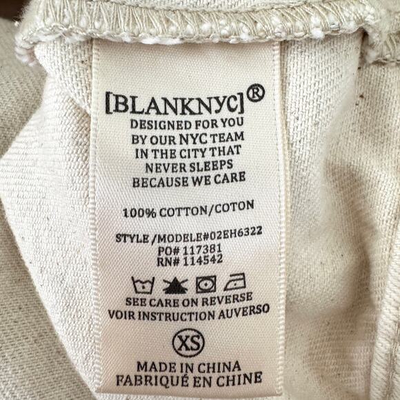 BlankNYC Womens Denim Trucker Jacket Size XS Floral Feminine Pastel Spring Cream - Picture 6 of 9